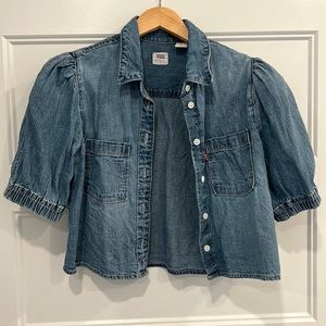 Levi Jean crop jacket